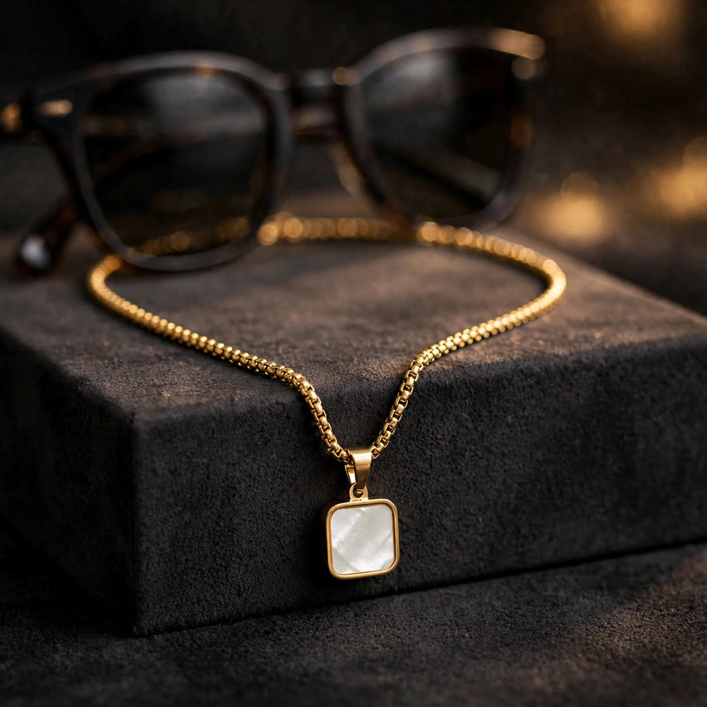White Stone Neck Chain