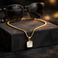 White Stone Neck Chain