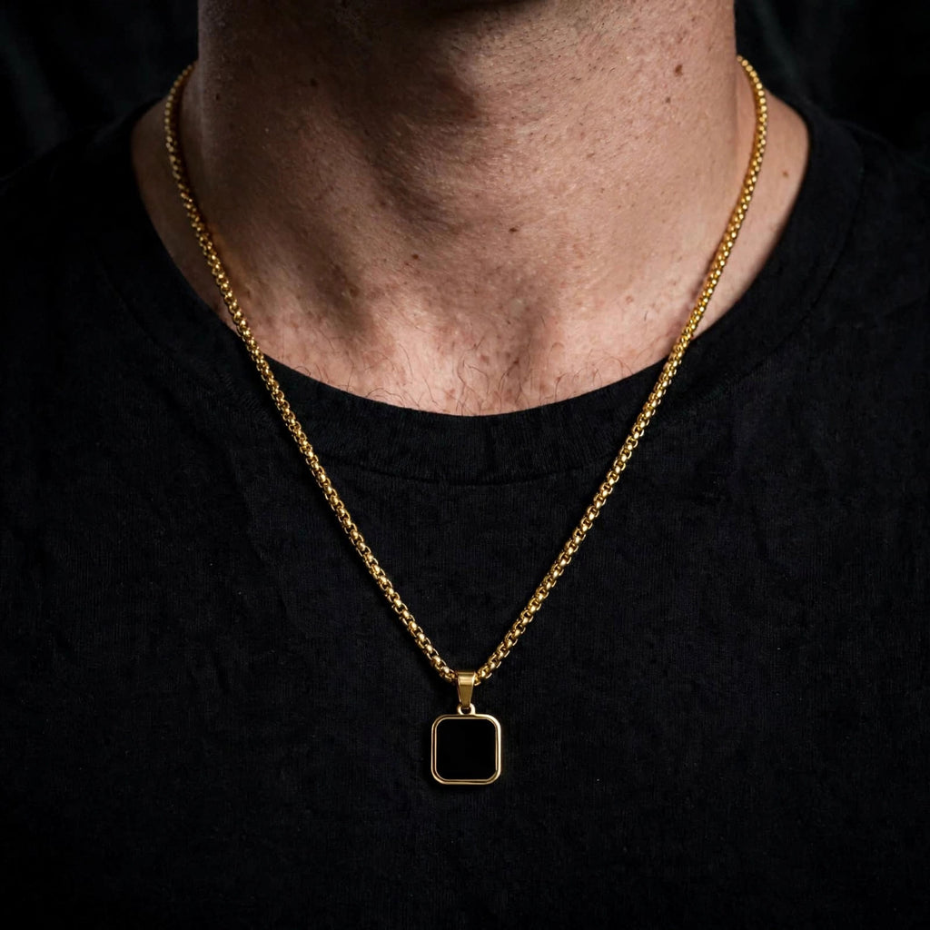 Black Stone Neck Chain