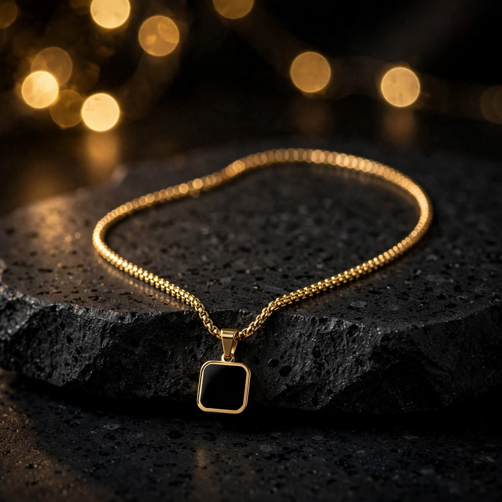 Black Stone Neck Chain