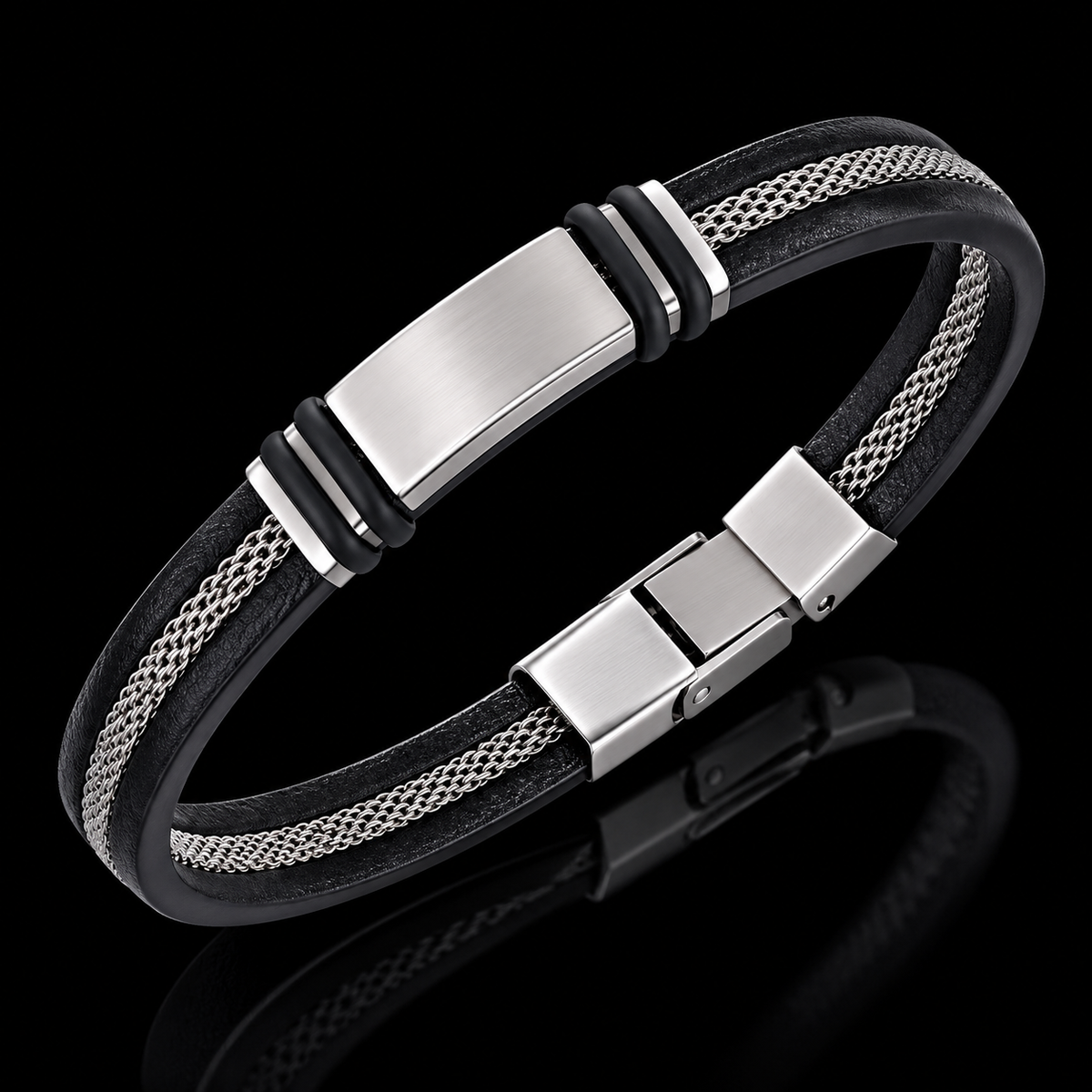 Noir Leather Bracelet