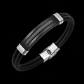 Sterling Leather Bracelet