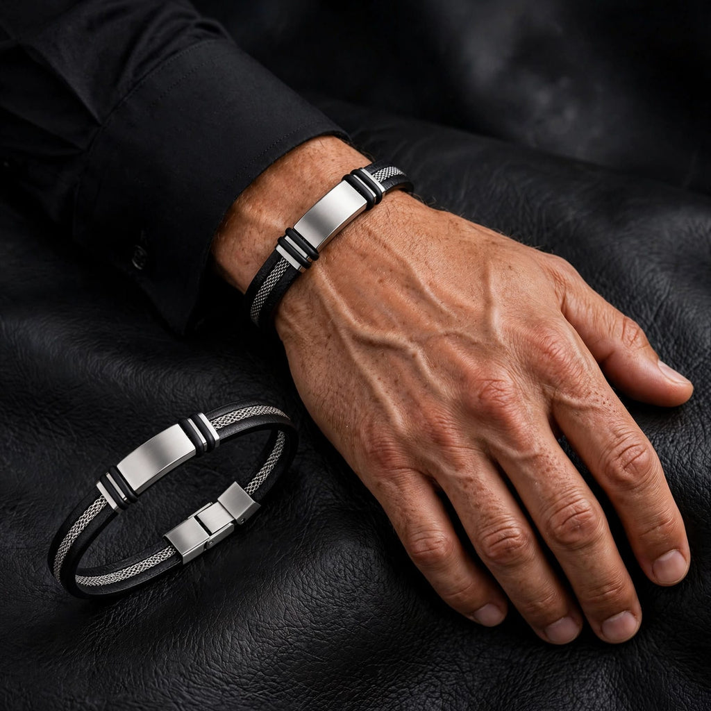 Noir Leather Bracelet