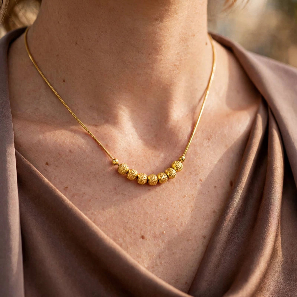 Zareen Bead Necklace 1 Carat